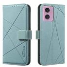 For Motorola Moto G04 / G24 / E14 Geometric Pattern RFID Leather Phone Case(Green) - 1