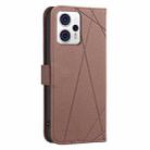 For Motorola Moto G13 / G23 / G53 5G Geometric Pattern RFID Leather Phone Case(Brown) - 3