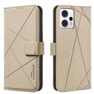 For Motorola Moto G13 / G23 / G53 5G Geometric Pattern RFID Leather Phone Case(Beige) - 1