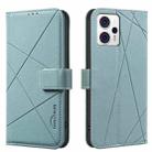 For Motorola Moto G13 / G23 / G53 5G Geometric Pattern RFID Leather Phone Case(Green) - 1