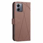 For Motorola Moto G14 4G / G54 5G EU Geometric Pattern RFID Leather Phone Case(Brown) - 3