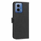 For Motorola Moto G34 5G Geometric Pattern RFID Leather Phone Case(Black) - 3
