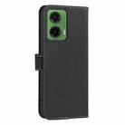 For Motorola Moto G35 5G Geometric Pattern RFID Leather Phone Case(Black) - 3