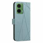 For Motorola Moto G35 5G Geometric Pattern RFID Leather Phone Case(Green) - 3