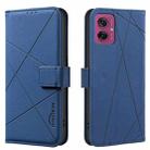 For Motorola Moto G55 5G Geometric Pattern RFID Leather Phone Case(Blue) - 1