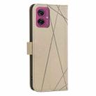 For Motorola Moto G55 5G Geometric Pattern RFID Leather Phone Case(Beige) - 3
