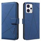 For Motorola Moto G73 5G Geometric Pattern RFID Leather Phone Case(Blue) - 1