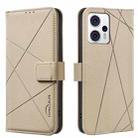 For Motorola Moto G73 5G Geometric Pattern RFID Leather Phone Case(Beige) - 1