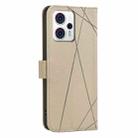 For Motorola Moto G73 5G Geometric Pattern RFID Leather Phone Case(Beige) - 3