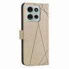 For Motorola Moto G75 Geometric Pattern RFID Leather Phone Case(Beige) - 3