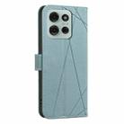 For Motorola Moto G75 Geometric Pattern RFID Leather Phone Case(Green) - 3