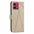 For Motorola Moto G84 5G Geometric Pattern RFID Leather Phone Case(Beige) - 3