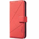 For Motorola Moto G84 5G Geometric Pattern RFID Leather Phone Case(Red) - 2