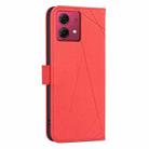 For Motorola Moto G84 5G Geometric Pattern RFID Leather Phone Case(Red) - 3
