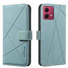 For Motorola Moto G84 5G Geometric Pattern RFID Leather Phone Case(Green) - 1