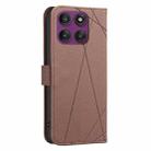 For Motorola Edge 60 Pro Geometric Pattern RFID Leather Phone Case(Brown) - 3