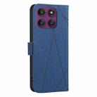 For Motorola Edge 60 Pro Geometric Pattern RFID Leather Phone Case(Blue) - 3