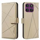 For Motorola Edge 60 Pro Geometric Pattern RFID Leather Phone Case(Beige) - 1