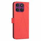 For Motorola Edge 60 Pro Geometric Pattern RFID Leather Phone Case(Red) - 3