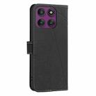 For Motorola Edge 60 Pro Geometric Pattern RFID Leather Phone Case(Black) - 3