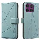 For Motorola Edge 60 Pro Geometric Pattern RFID Leather Phone Case(Green) - 1