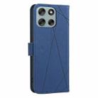 For Motorola Moto G56 5G Geometric Pattern RFID Leather Phone Case(Blue) - 3