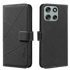 For Motorola Moto G56 5G Geometric Pattern RFID Leather Phone Case(Black) - 1