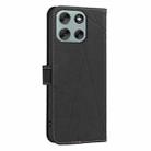 For Motorola Moto G56 5G Geometric Pattern RFID Leather Phone Case(Black) - 3