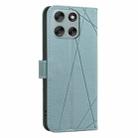 For Motorola Moto G56 5G Geometric Pattern RFID Leather Phone Case(Green) - 3