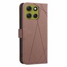 For Motorola Moto G86 5G Geometric Pattern RFID Leather Phone Case(Brown) - 3