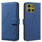 For Motorola Moto G86 5G Geometric Pattern RFID Leather Phone Case(Blue) - 1