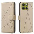 For Motorola Moto G86 5G Geometric Pattern RFID Leather Phone Case(Beige) - 1