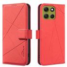For Motorola Moto G86 5G Geometric Pattern RFID Leather Phone Case(Red) - 1