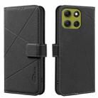 For Motorola Moto G86 5G Geometric Pattern RFID Leather Phone Case(Black) - 1