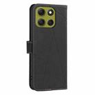 For Motorola Moto G86 5G Geometric Pattern RFID Leather Phone Case(Black) - 3