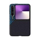 For Huawei Pura X ABEEL C Carbon Fiber Series 6D Micro Relief MagSafe Phone Case(Black Blue) - 2