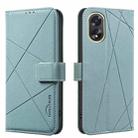 For OPPO A38 4G / A18 4G Geometric Pattern RFID Leather Phone Case(Green) - 1
