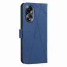 For OPPO A58 4G Geometric Pattern RFID Leather Phone Case(Blue) - 3