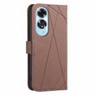 For OPPO A60 4G Geometric Pattern RFID Leather Phone Case(Brown) - 3