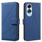 For OPPO A60 4G Geometric Pattern RFID Leather Phone Case(Blue) - 1