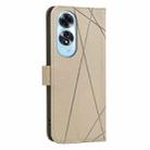For OPPO A60 4G Geometric Pattern RFID Leather Phone Case(Beige) - 3