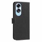For OPPO A60 4G Geometric Pattern RFID Leather Phone Case(Black) - 3