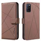 For OPPO A72 / A52 / A92 Geometric Pattern RFID Leather Phone Case(Brown) - 1