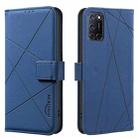 For OPPO A72 / A52 / A92 Geometric Pattern RFID Leather Phone Case(Blue) - 1