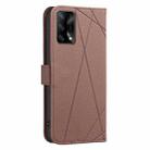 For OPPO A74 4G / F19 4G Geometric Pattern RFID Leather Phone Case(Brown) - 3