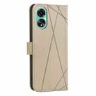 For OPPO A78 4G Geometric Pattern RFID Leather Phone Case(Beige) - 3