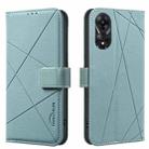 For OPPO A78 5G Geometric Pattern RFID Leather Phone Case(Green) - 1