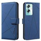 For OPPO A79 5G Geometric Pattern RFID Leather Phone Case(Blue) - 1