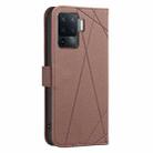 For OPPO A94 4G / Reno5 F / F19 Rro Geometric Pattern RFID Leather Phone Case(Brown) - 3