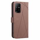 For OPPO A94 5G / F19 Pro+ / Reno5 Z 5G Geometric Pattern RFID Leather Phone Case(Brown) - 3